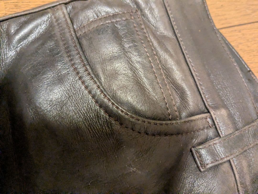 Lee ダークブラウンレザーブーツカット32