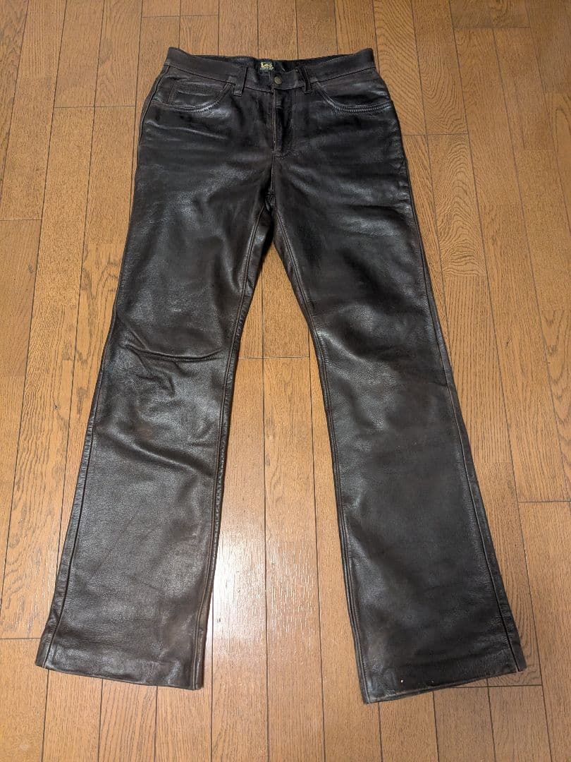 Lee ダークブラウンレザーブーツカット32