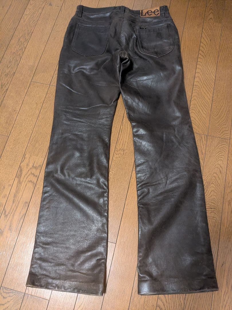 Lee ダークブラウンレザーブーツカット32