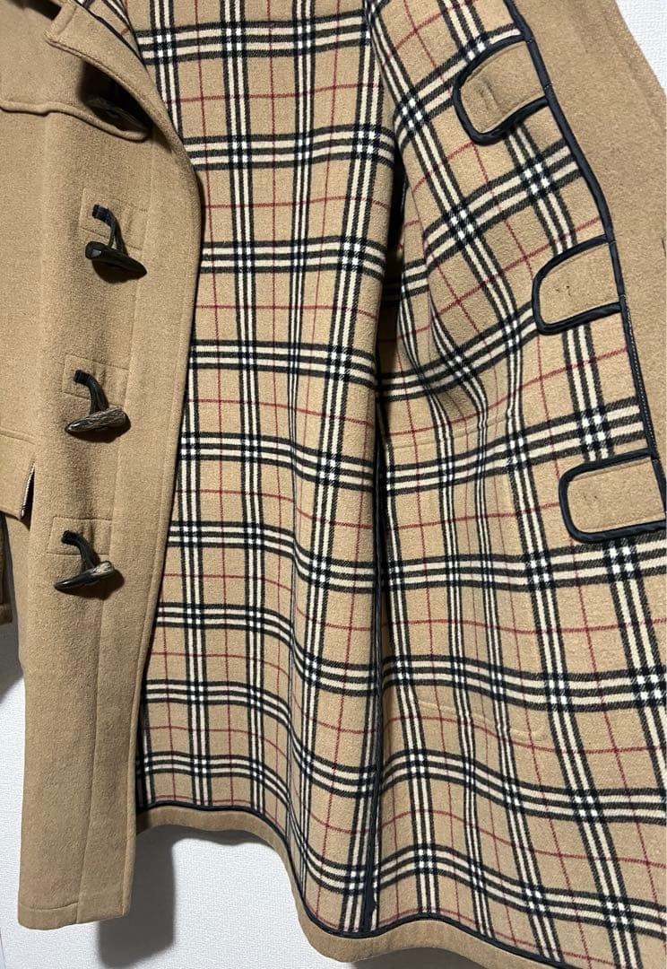 激レア バーバリーブラックレーベル ダッフルコート ノバチェック L キャメル