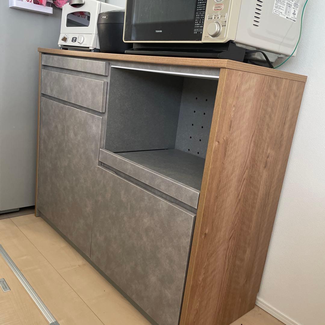 LOWYA　ロウヤ　キッチンカウンター　120幅　国産　収納　A-22