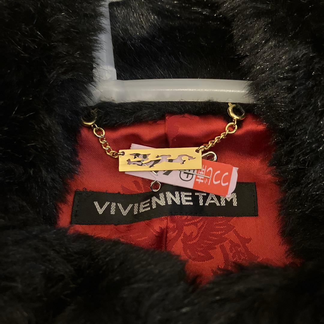 オシャレ♡ヴィヴィアンタム⭐︎ファー付き　ウールコート　ショートジャケット 黒