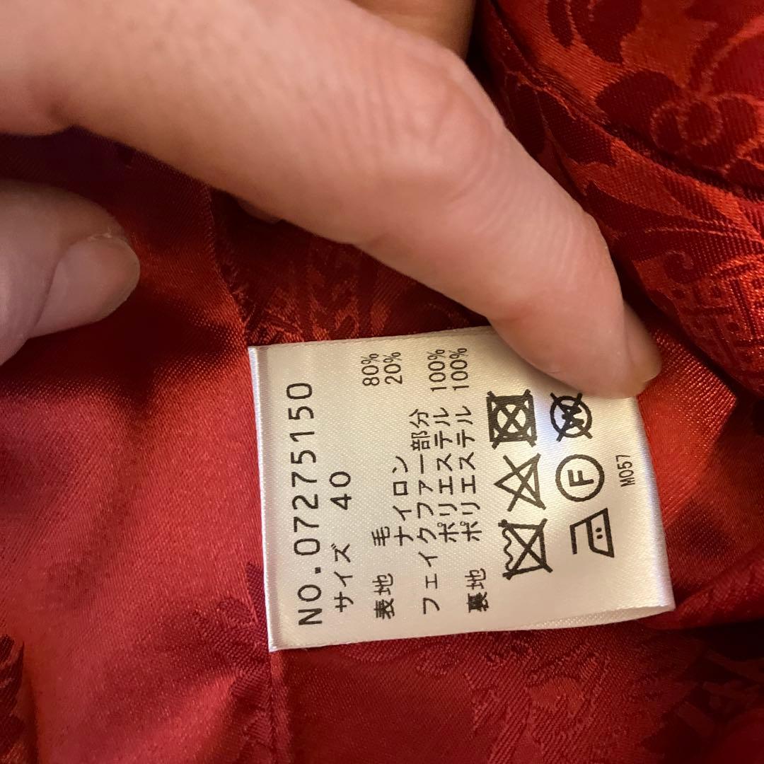 オシャレ♡ヴィヴィアンタム⭐︎ファー付き　ウールコート　ショートジャケット 黒