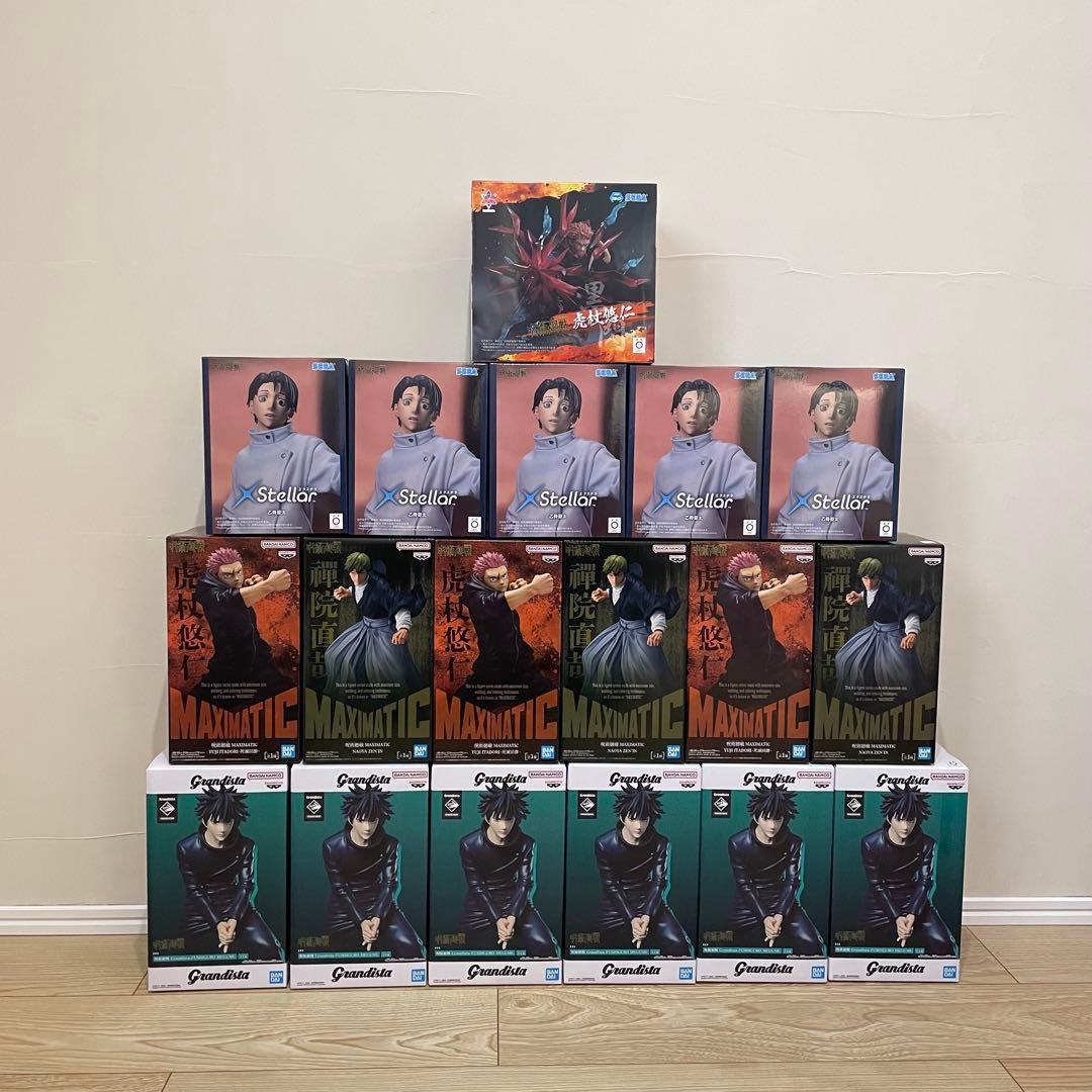 呪術廻戦プライズフィギュア４種　18体セットまとめ売り