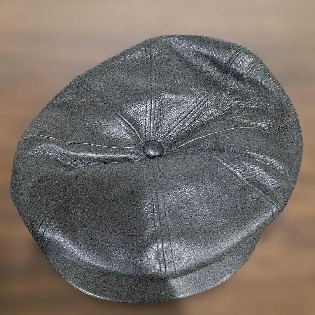 calee ブラックレザー キャスケット M