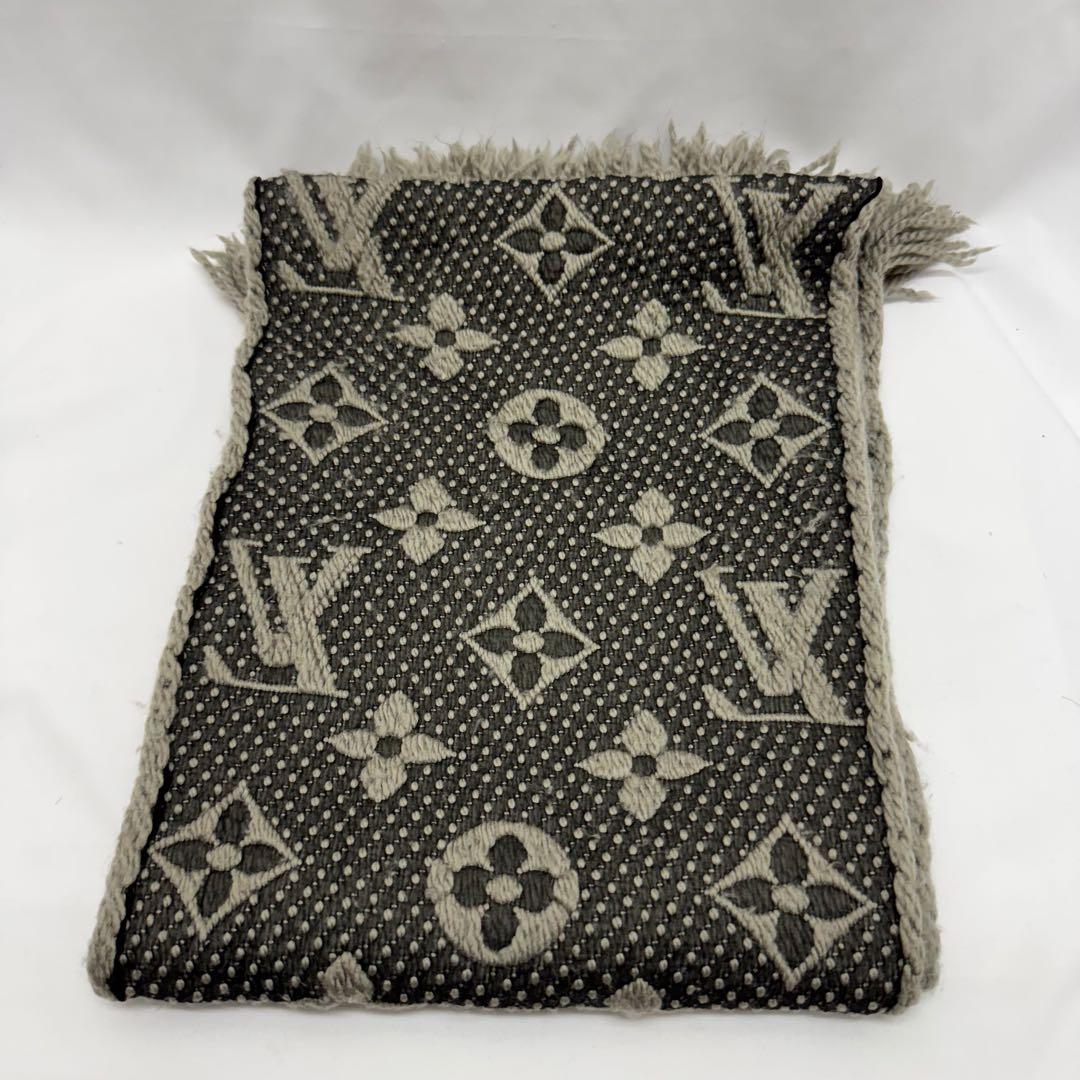 ルイヴィトン マフラー エシャルプ ロゴマニア グレー モノグラム