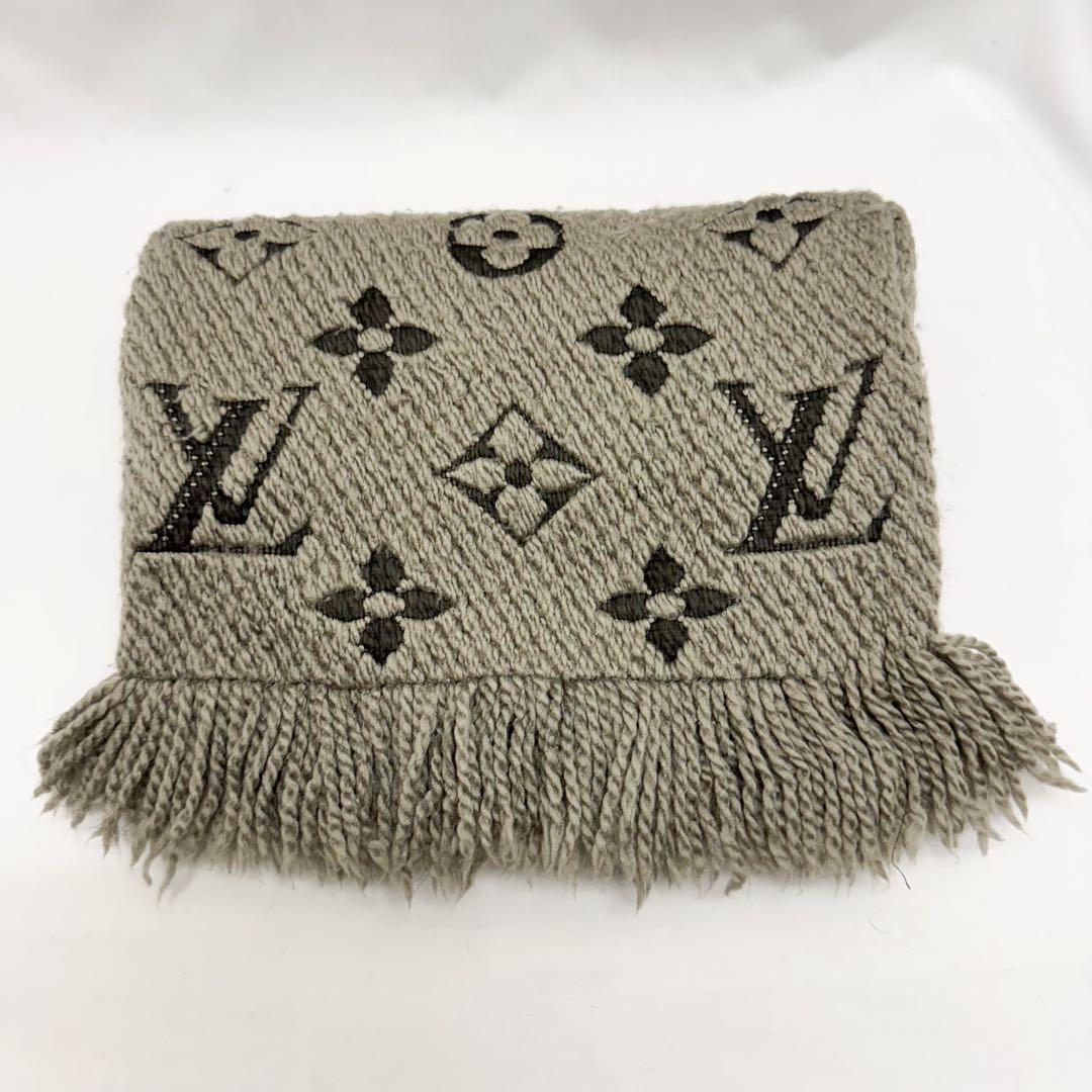 ルイヴィトン マフラー エシャルプ ロゴマニア グレー モノグラム