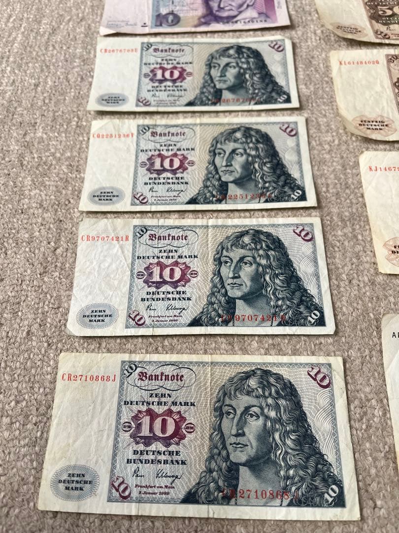 ドイツ旧紙幣セット 10, 20, 50, 100 計360マルク 追加１枚