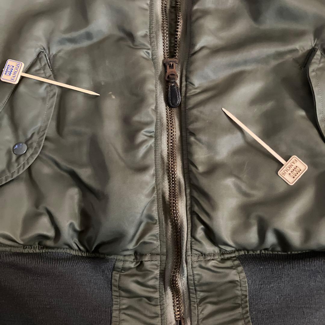 70's MA-1 縦ステッチ　MIL-Ｊ-8279E Ｍ　マックイーン