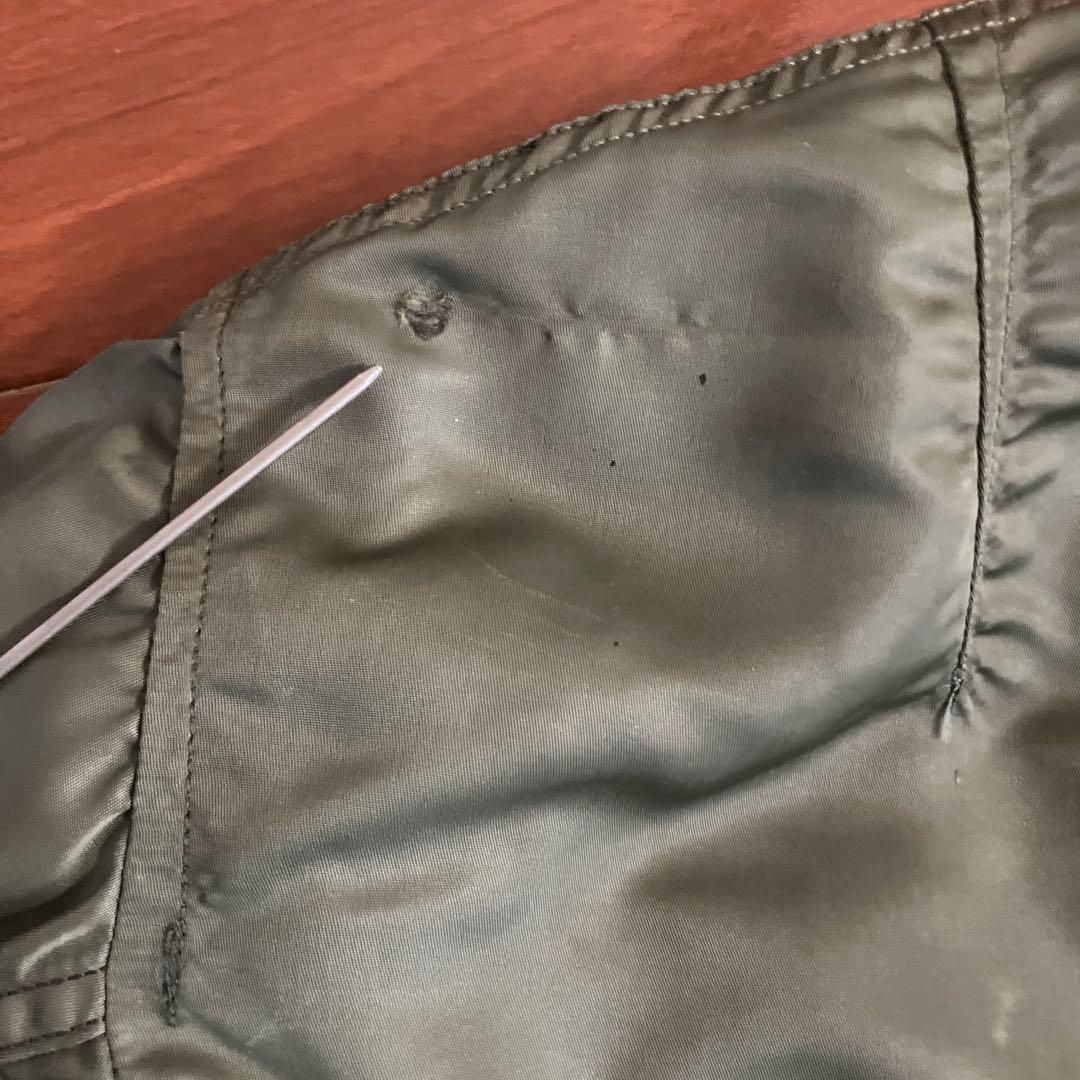 70's MA-1 縦ステッチ　MIL-Ｊ-8279E Ｍ　マックイーン