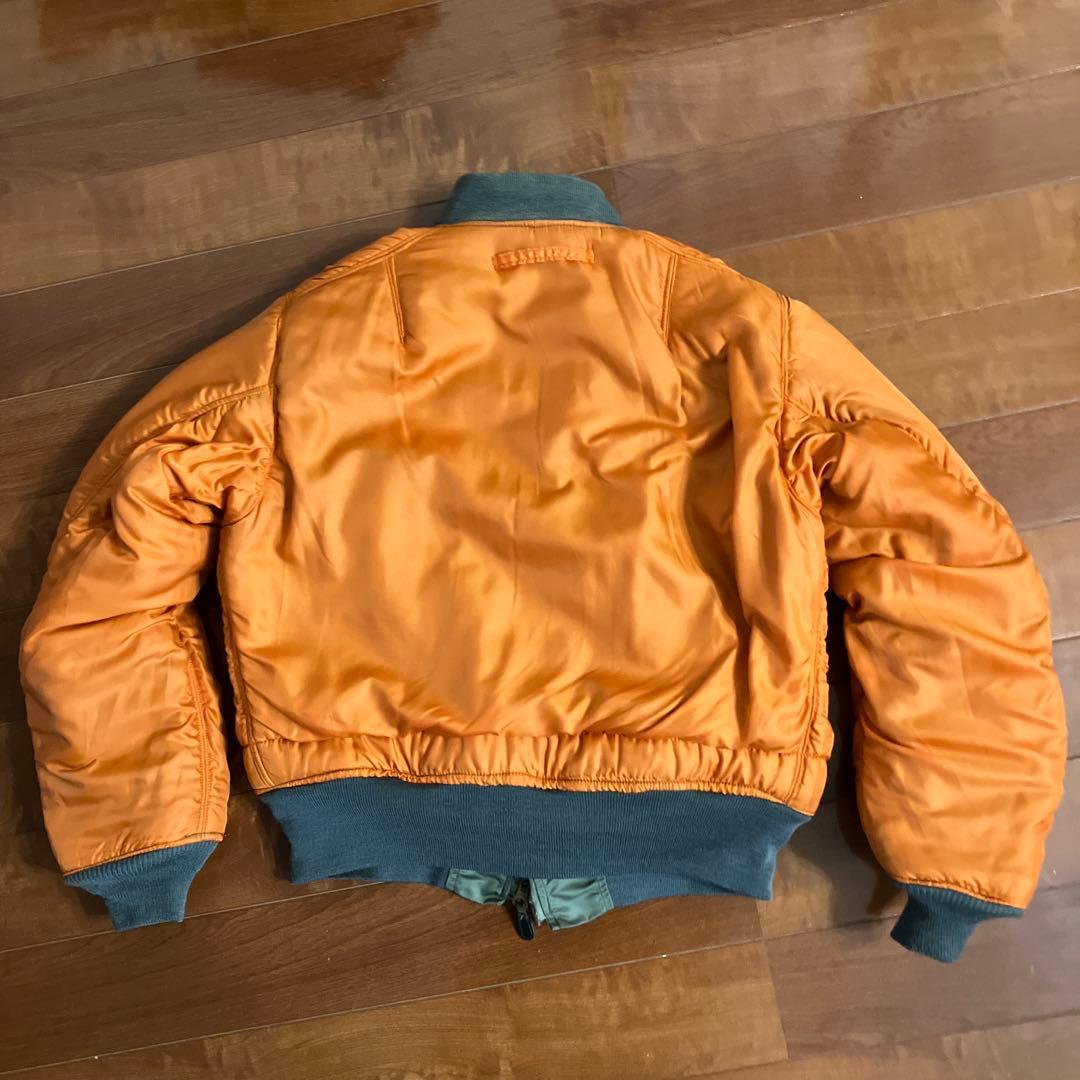 70's MA-1 縦ステッチ　MIL-Ｊ-8279E Ｍ　マックイーン