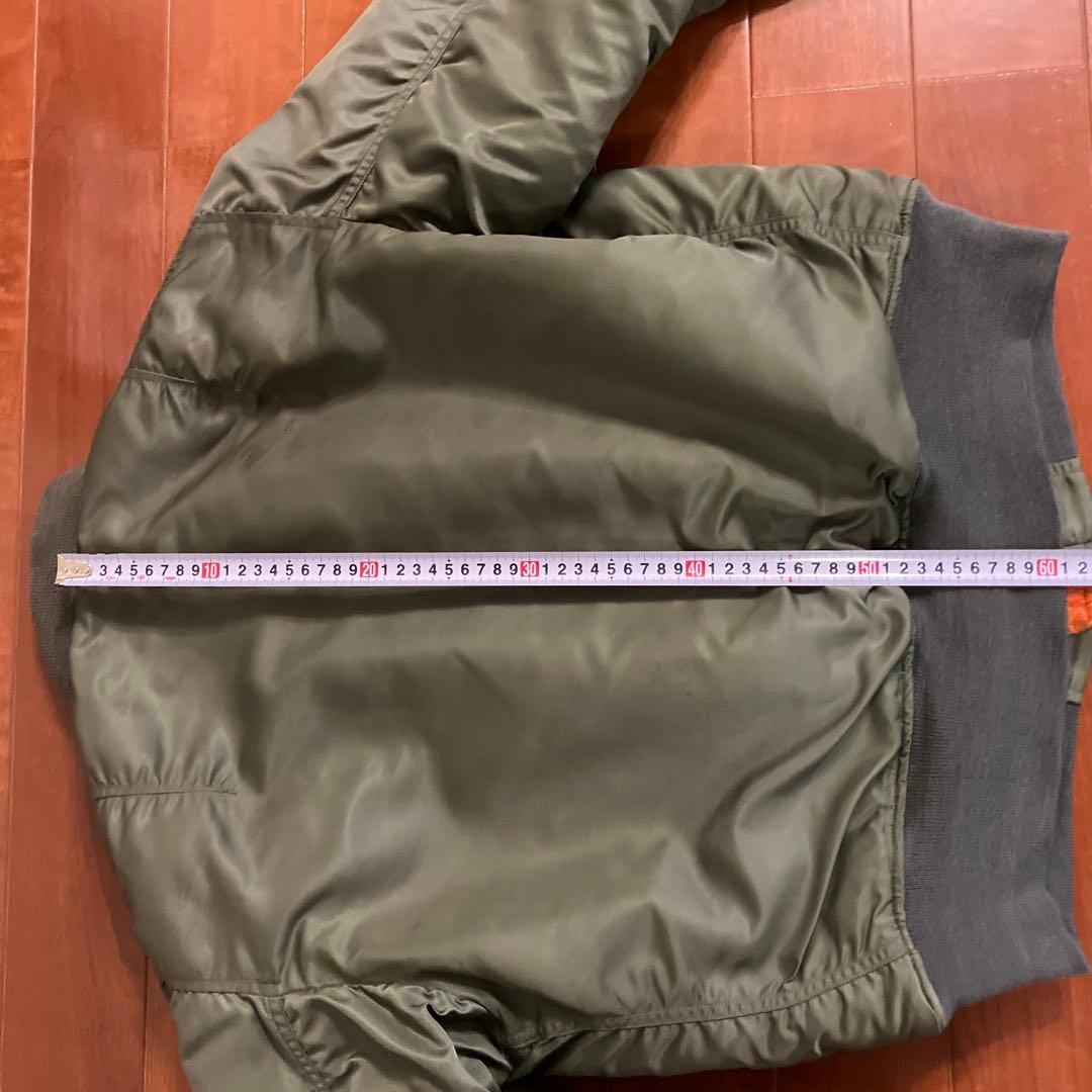 70's MA-1 縦ステッチ　MIL-Ｊ-8279E Ｍ　マックイーン