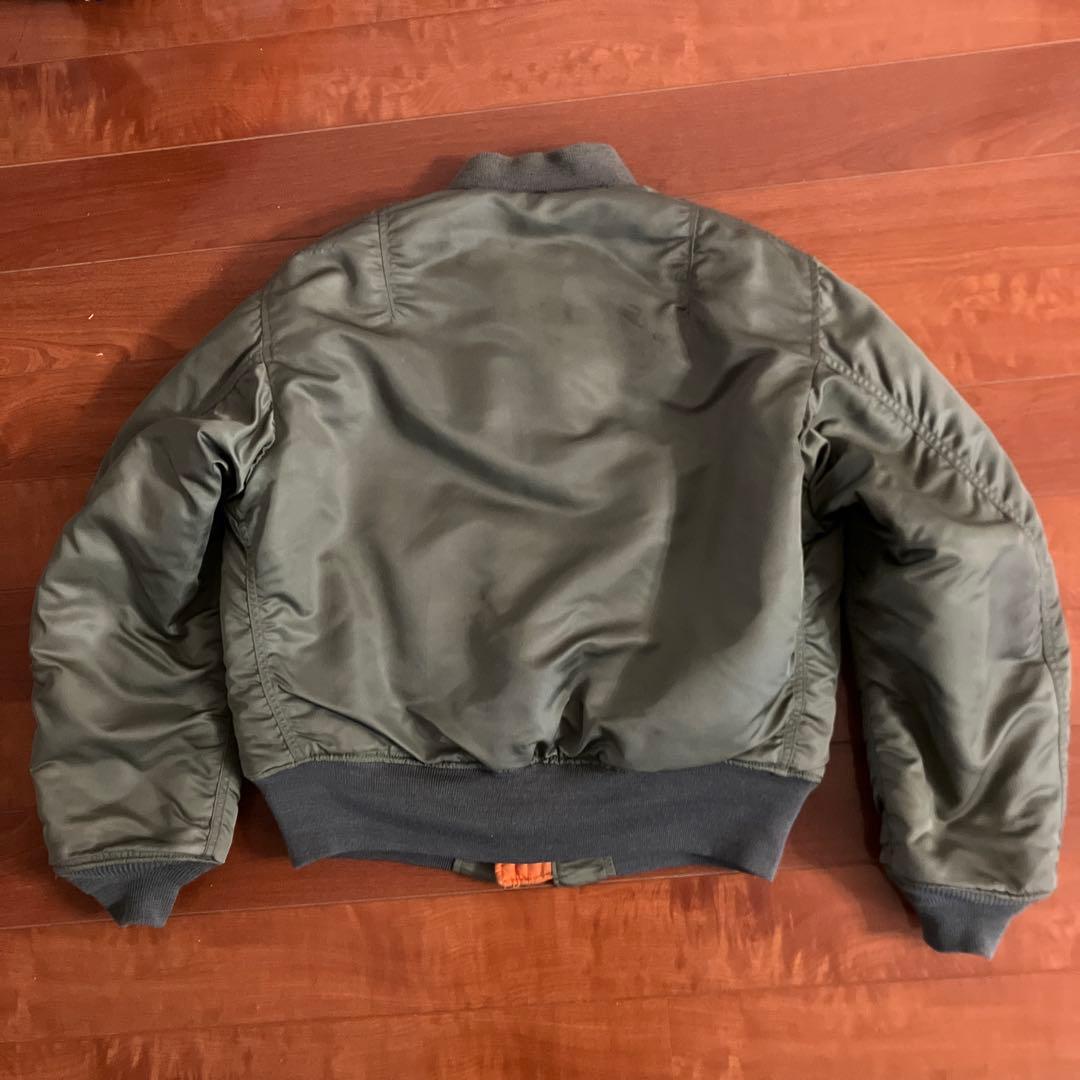 70's MA-1 縦ステッチ　MIL-Ｊ-8279E Ｍ　マックイーン