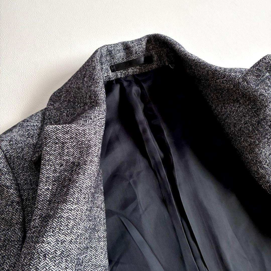 ◆未使用級◆セオリー◆メンズ◆ロングステンカラーウールコート◆ヘリンボーン◆XS