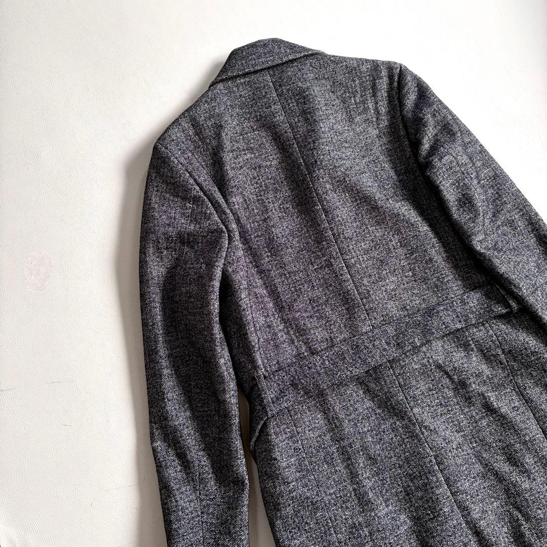 ◆未使用級◆セオリー◆メンズ◆ロングステンカラーウールコート◆ヘリンボーン◆XS