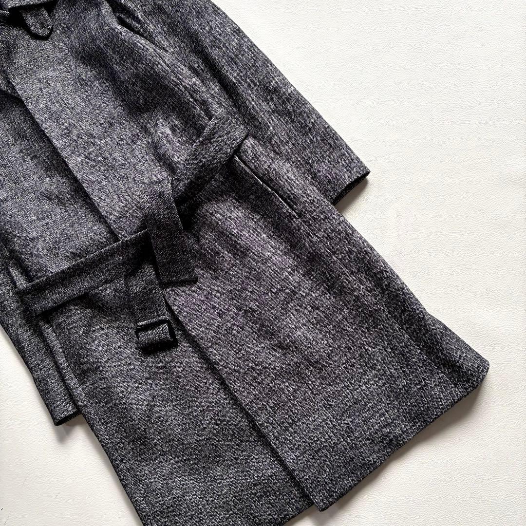 ◆未使用級◆セオリー◆メンズ◆ロングステンカラーウールコート◆ヘリンボーン◆XS