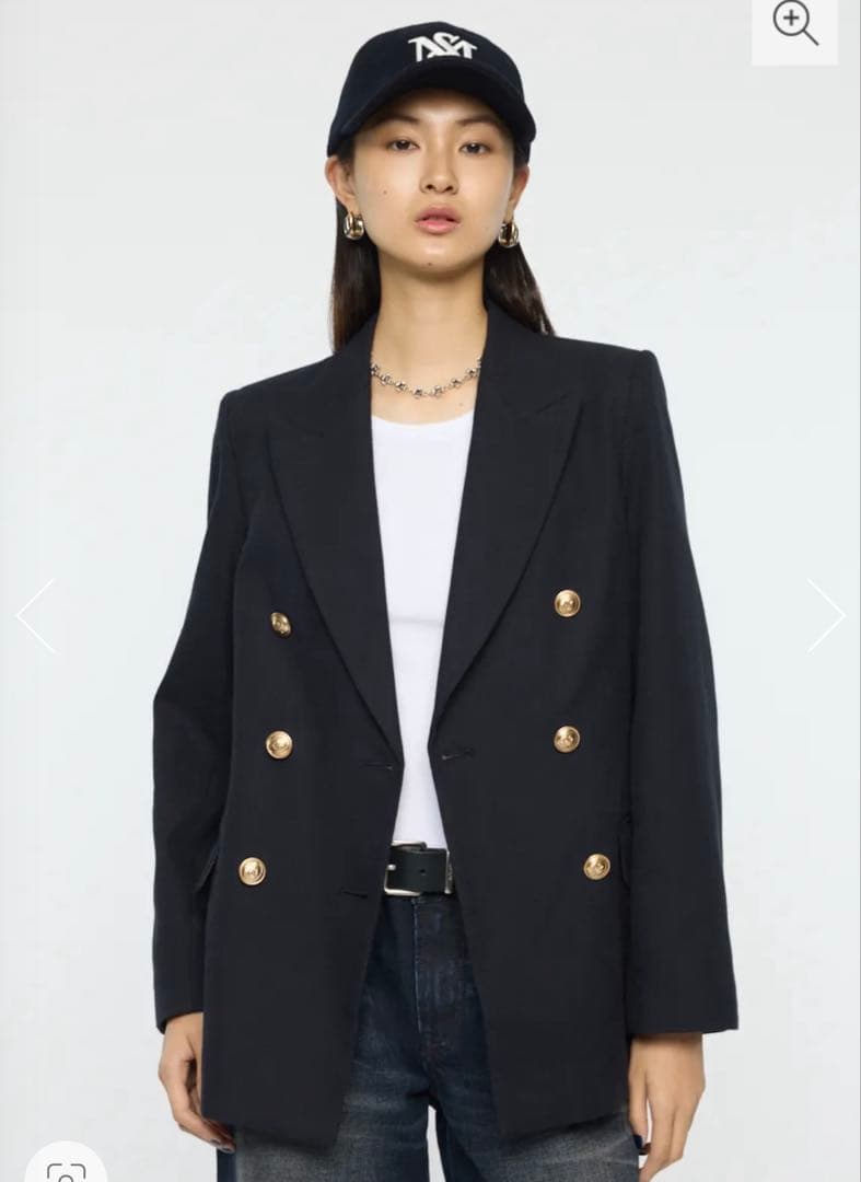 moussy DOUBLE BREASTED ジャケット ブレザー (NAVY)