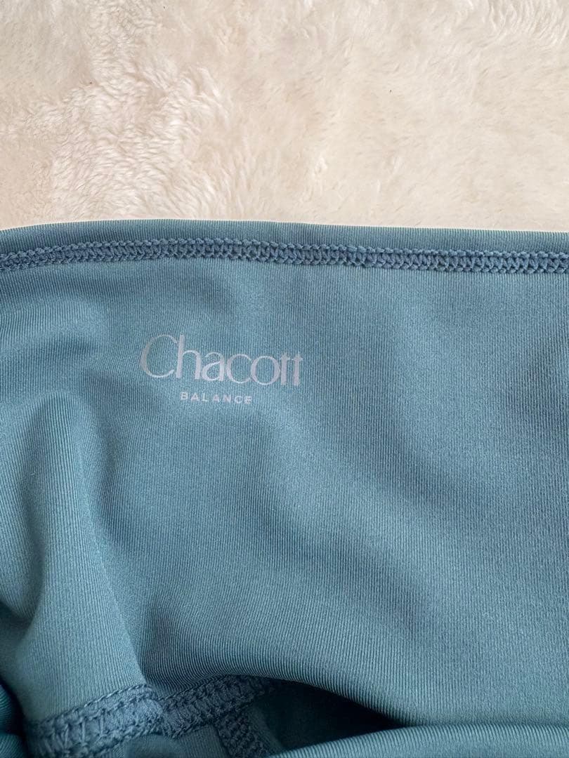 【新品】吸汗速乾レギンス S ホットヨガ 緑 メッシュ Chacott