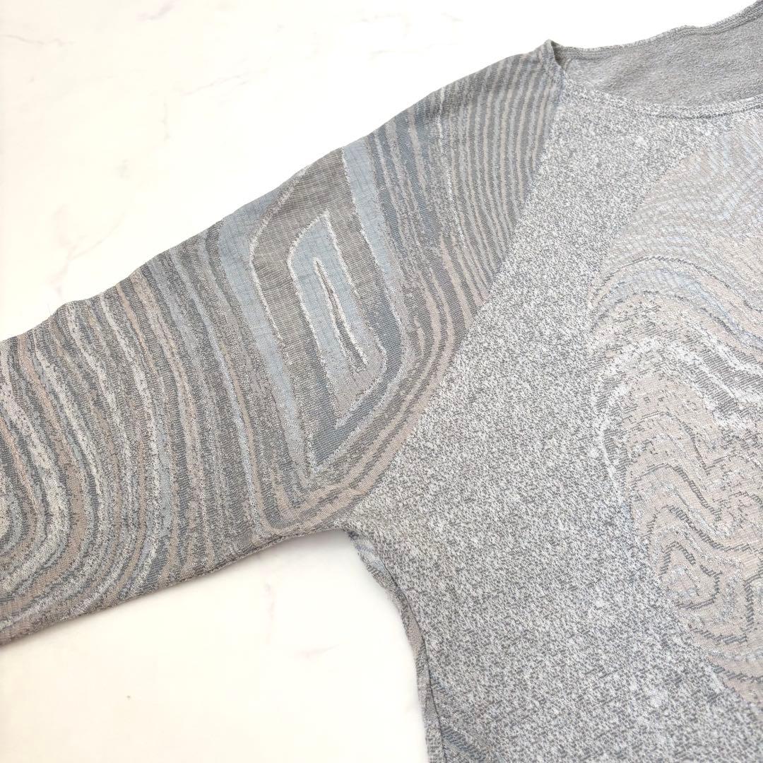 【極美品 23SS】ババグーリ メノウ ジャガード 長袖 プルオーバー 総柄 M