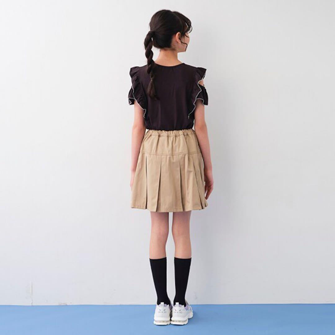 m*a様 新品　アナスイミニ 無地プリーツ スカパン　160 ベージュ