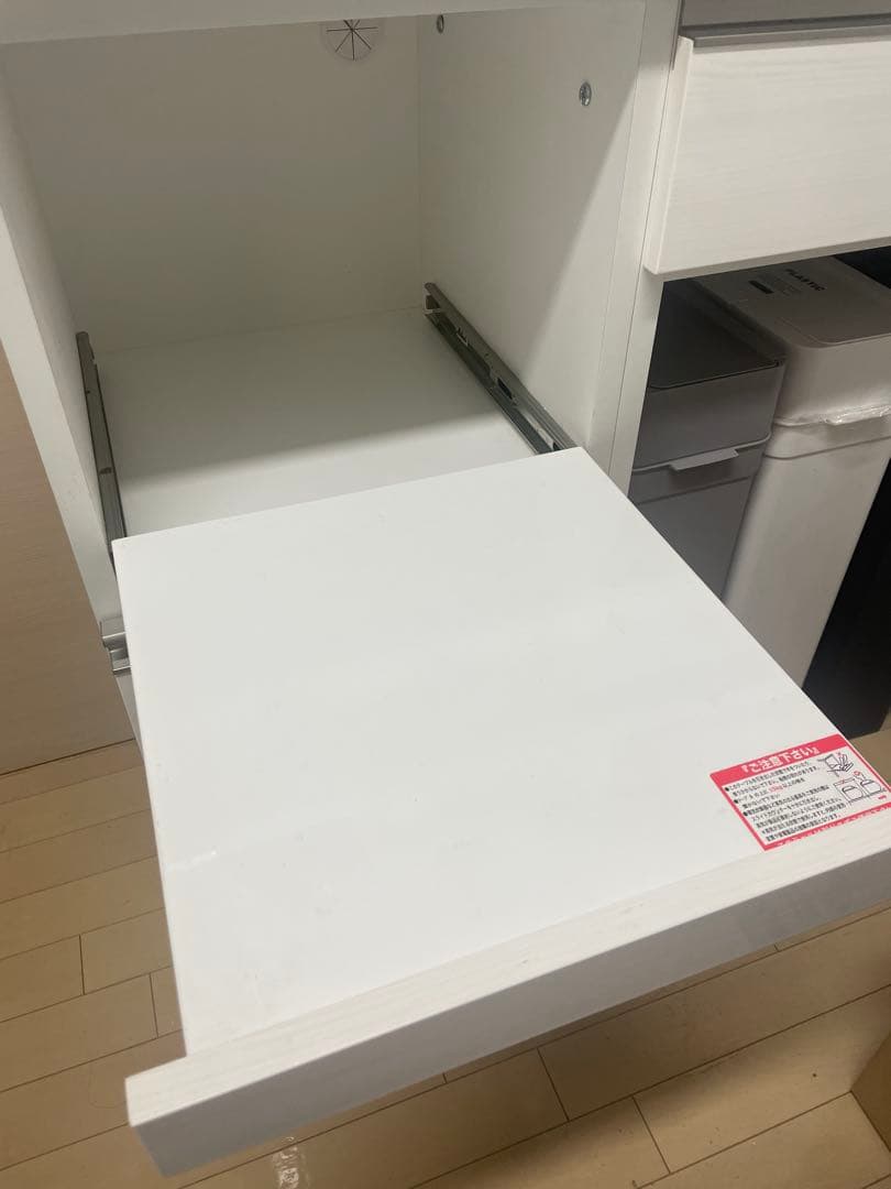 【ゆず】【ニトリ】リガーレ　ホワイト キッチンカウンター