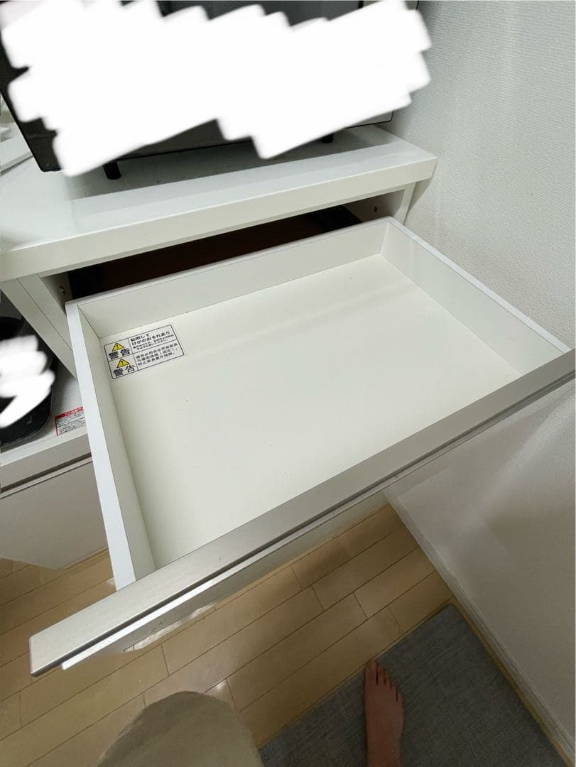 【ゆず】【ニトリ】リガーレ　ホワイト キッチンカウンター