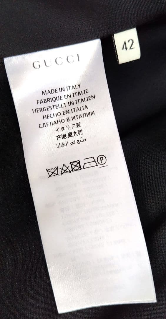 GUCCI ブラック チェスターコート 42 レディース