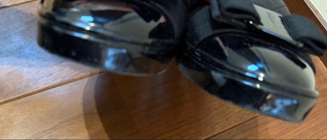 サルヴァトーレフェラガモ ヴァラ リボン キルティング フラットシューズ 8D