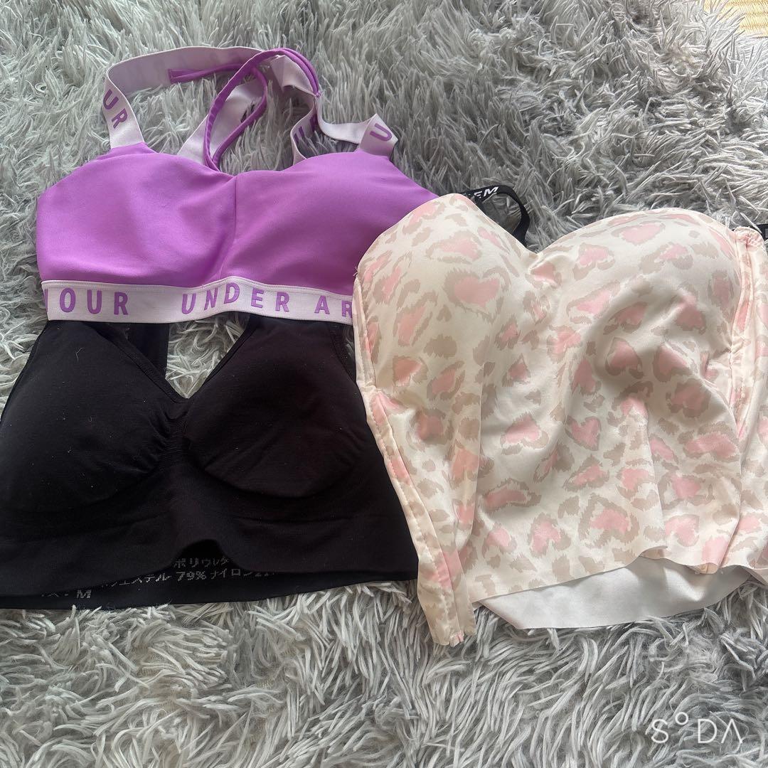 ヨガウェアセット M 黒 ピンク ベージュ