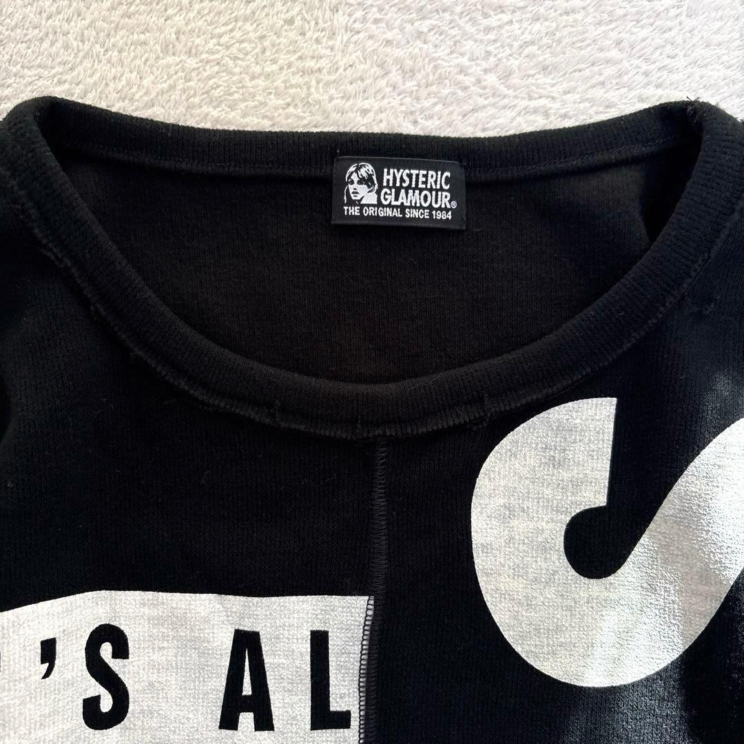 美品 ヒステリックグラマー スウェット素材 ダメージ加工 ワンピース