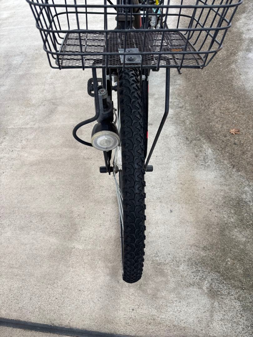 引取り限定　キッズサイクル ブラック バスケット付き　24インチ