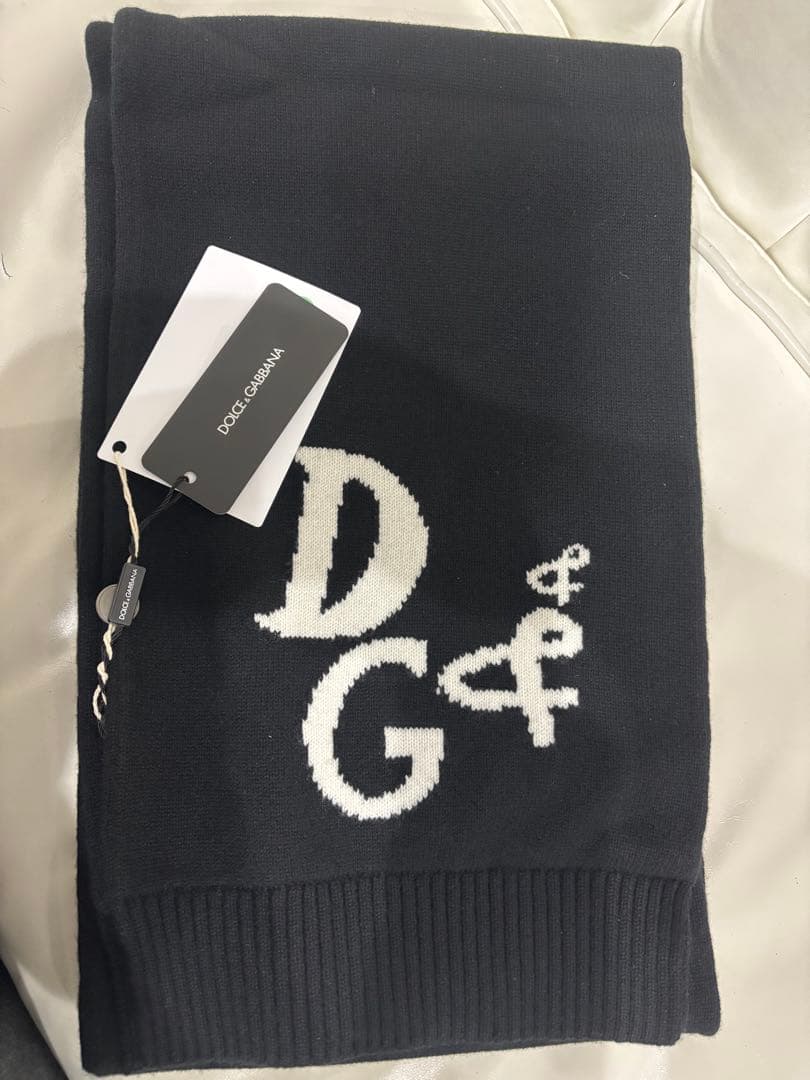 Dolce & Gabbana ロゴ入りマフラー 黒
