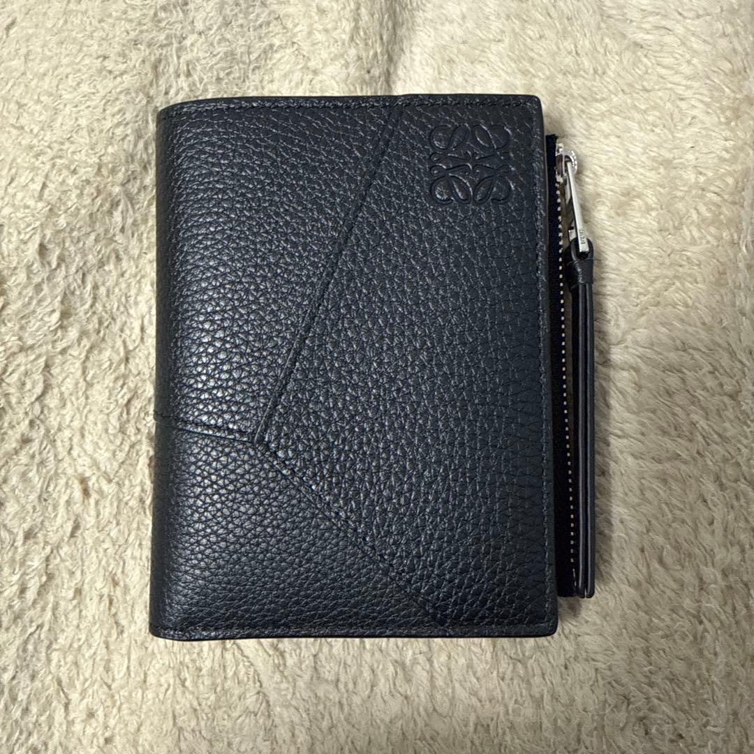 LOEWE パズル スリム コンパクト ウォレット ブラック