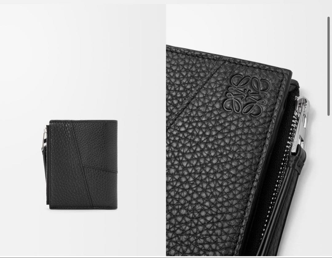 LOEWE パズル スリム コンパクト ウォレット ブラック