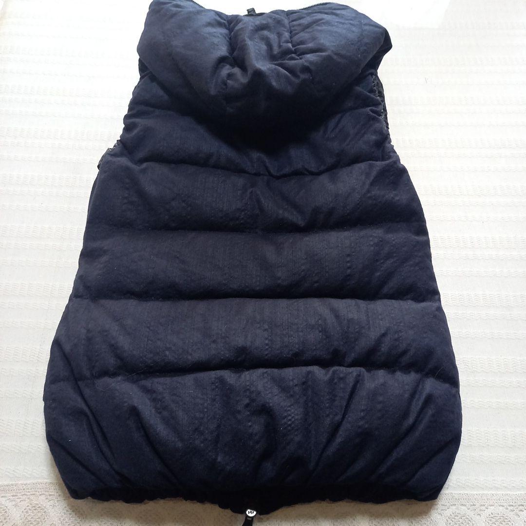 DUVETICA フード付きダウンベスト サイズ40 ネイビー