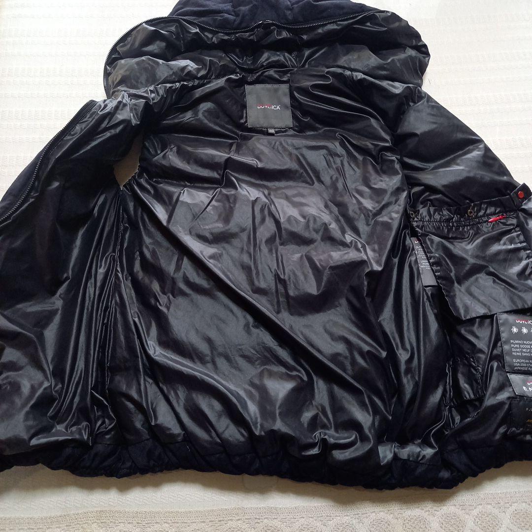 DUVETICA フード付きダウンベスト サイズ40 ネイビー