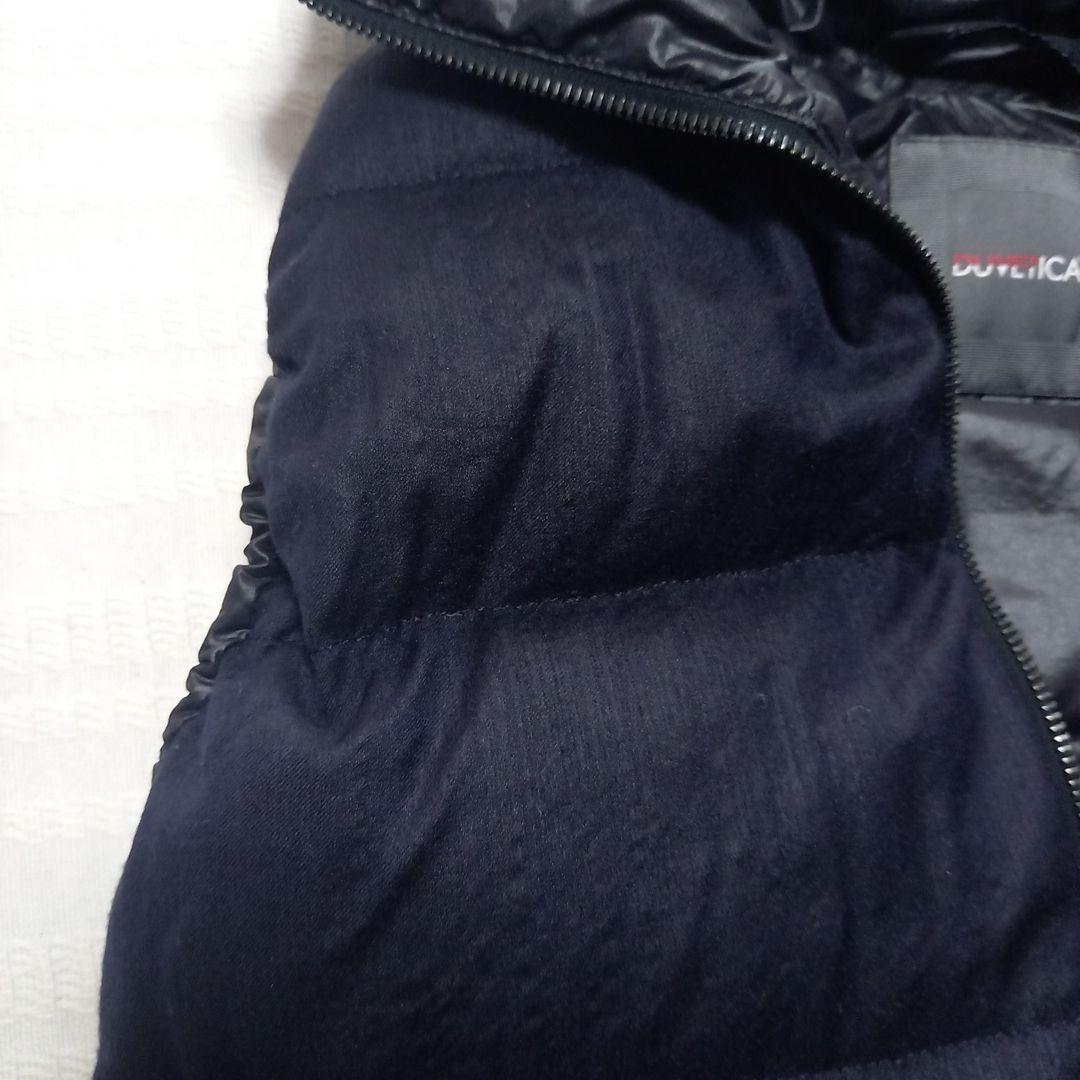 DUVETICA フード付きダウンベスト サイズ40 ネイビー