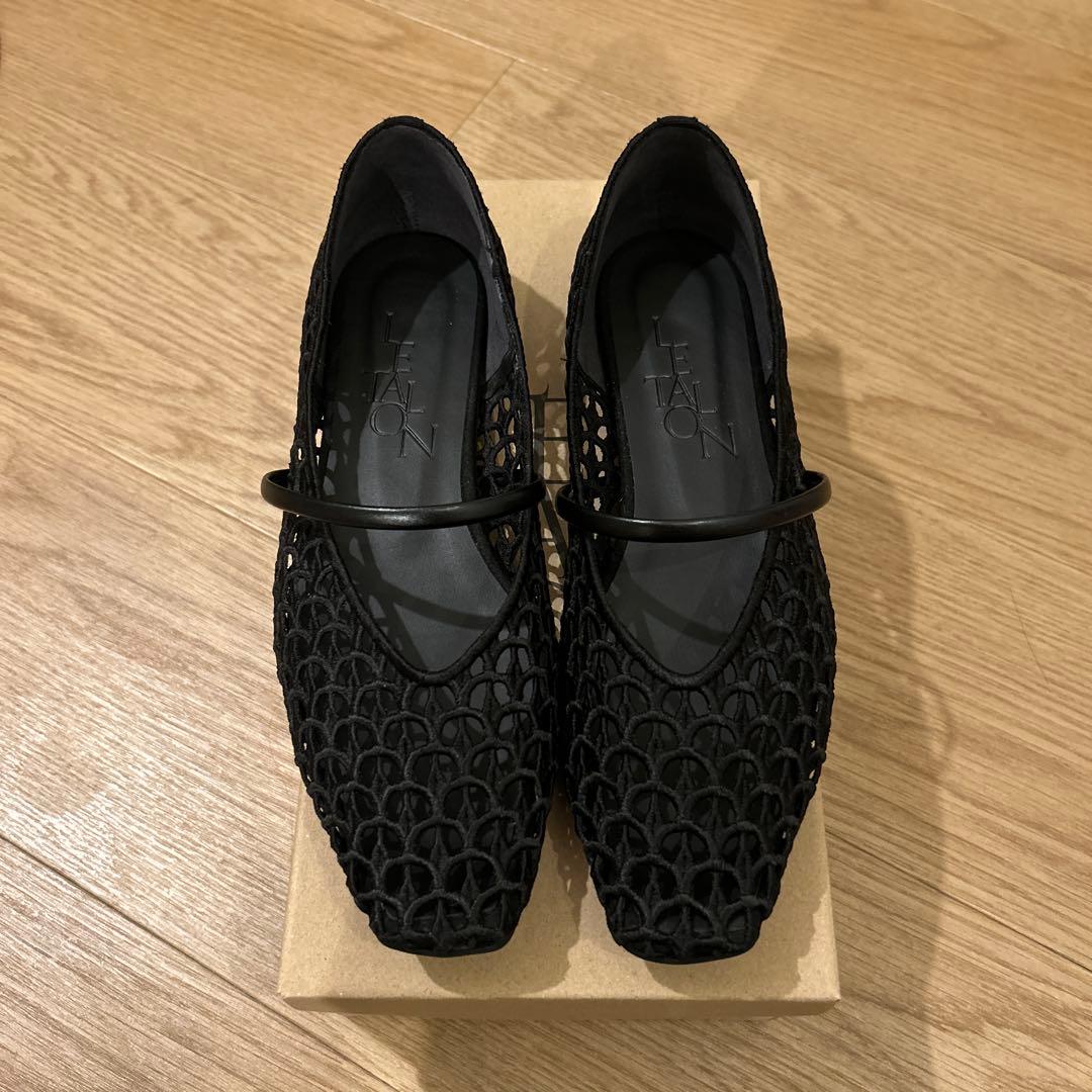 【美品】LETALON ルタロン　スクエアクロシェストストラップフラット