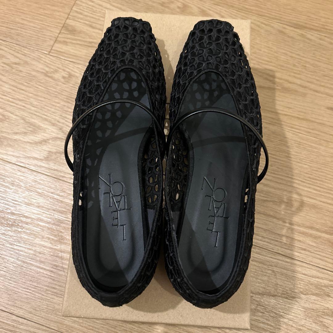 【美品】LETALON ルタロン　スクエアクロシェストストラップフラット