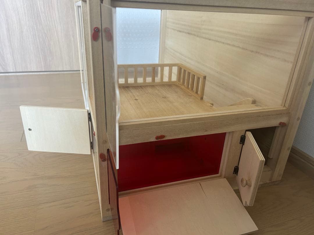 木製小動物用透明ケージ