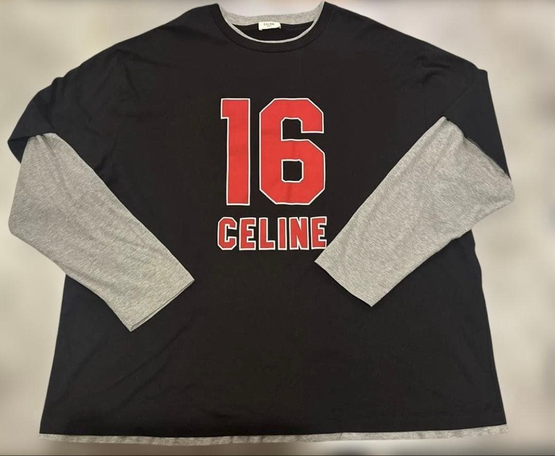 CELINE ロゴ ナンバリング “16” ロングスリーブカットソー Lサイズ