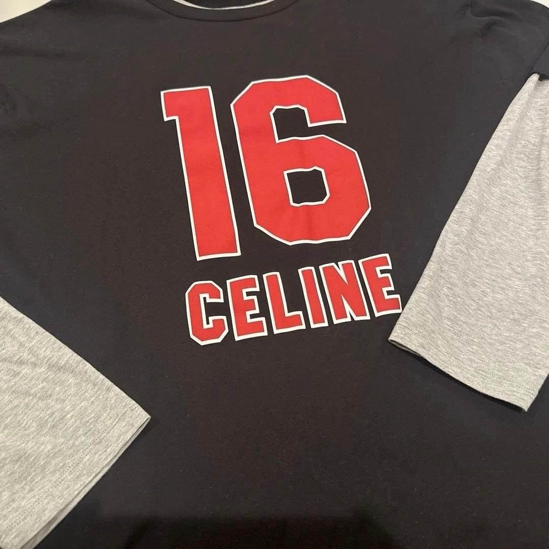 CELINE ロゴ ナンバリング “16” ロングスリーブカットソー Lサイズ
