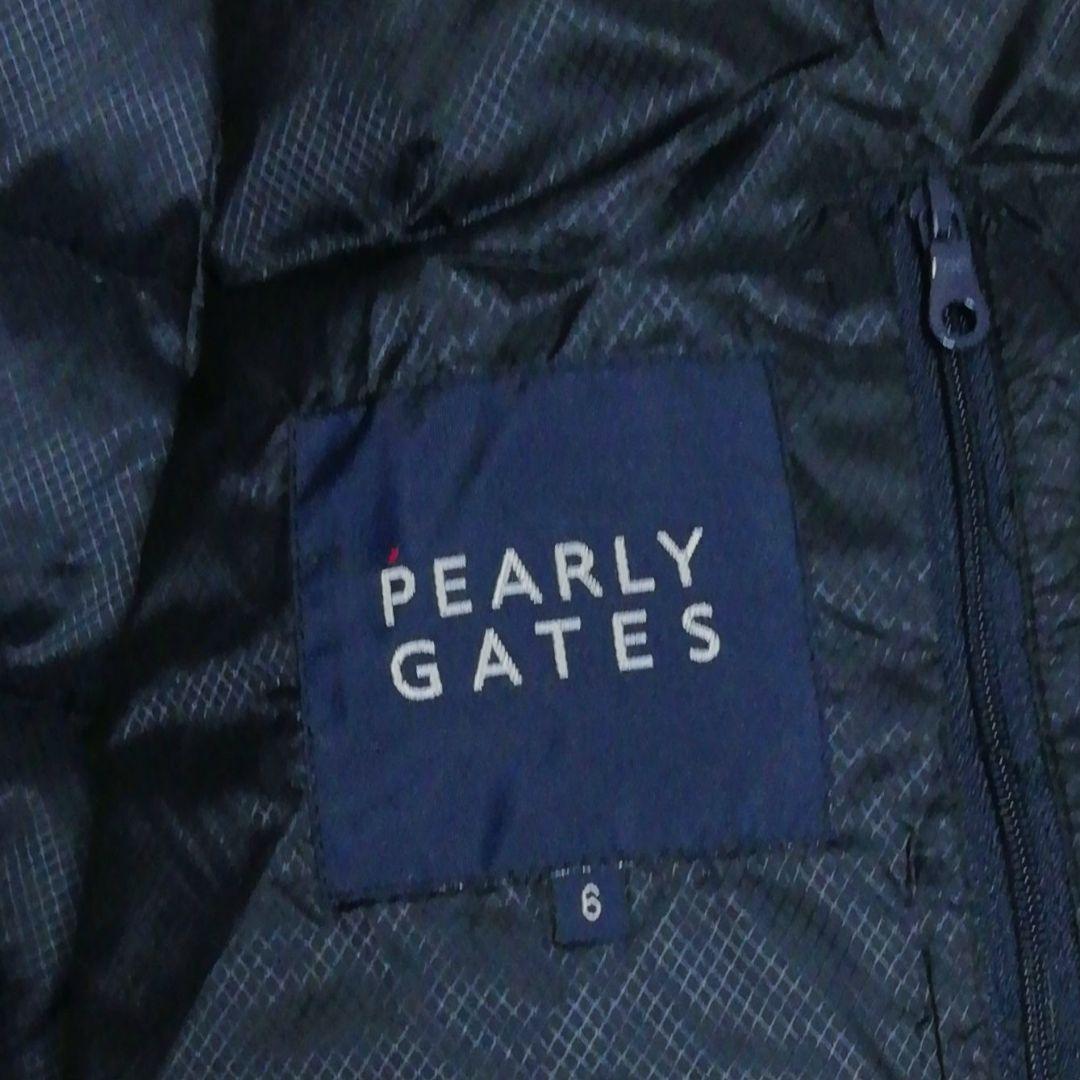 美品パーリーゲイツ 刺繍2wayダウンジャケット(6)Wジップ ダークネイビー色