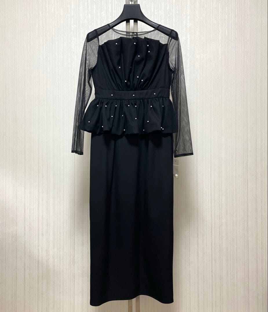 訳あり　et.UNiVER Eclipse dress ペプラム　ドレス　M