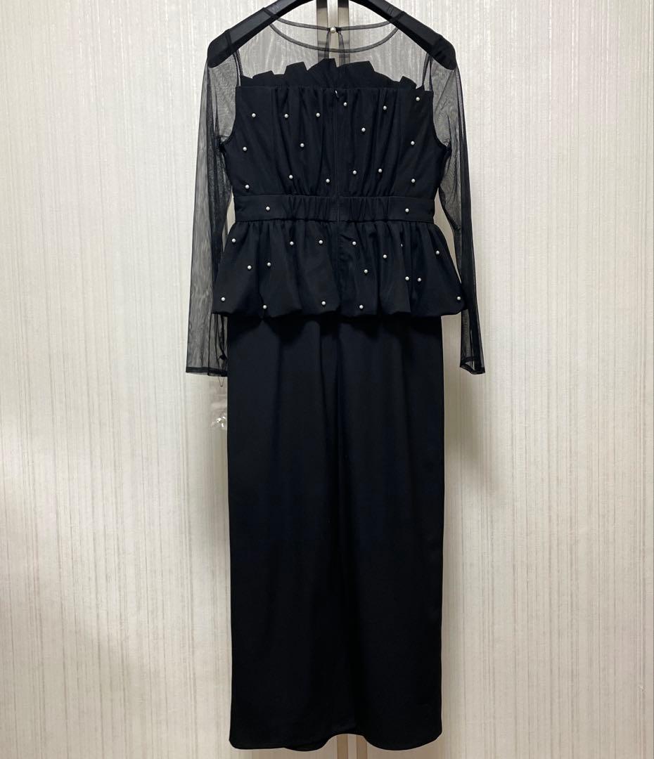訳あり　et.UNiVER Eclipse dress ペプラム　ドレス　M