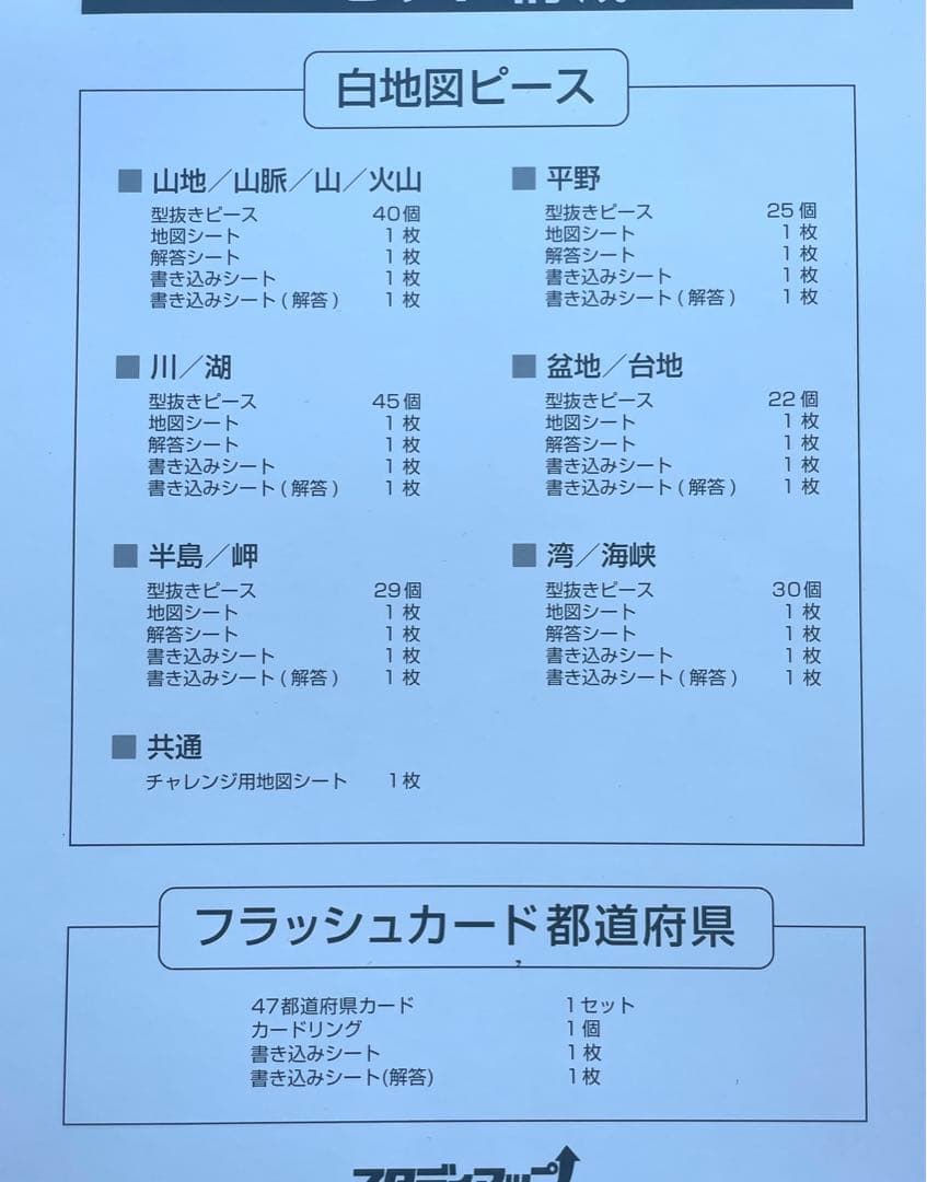 スタディアップ　白地図ピース