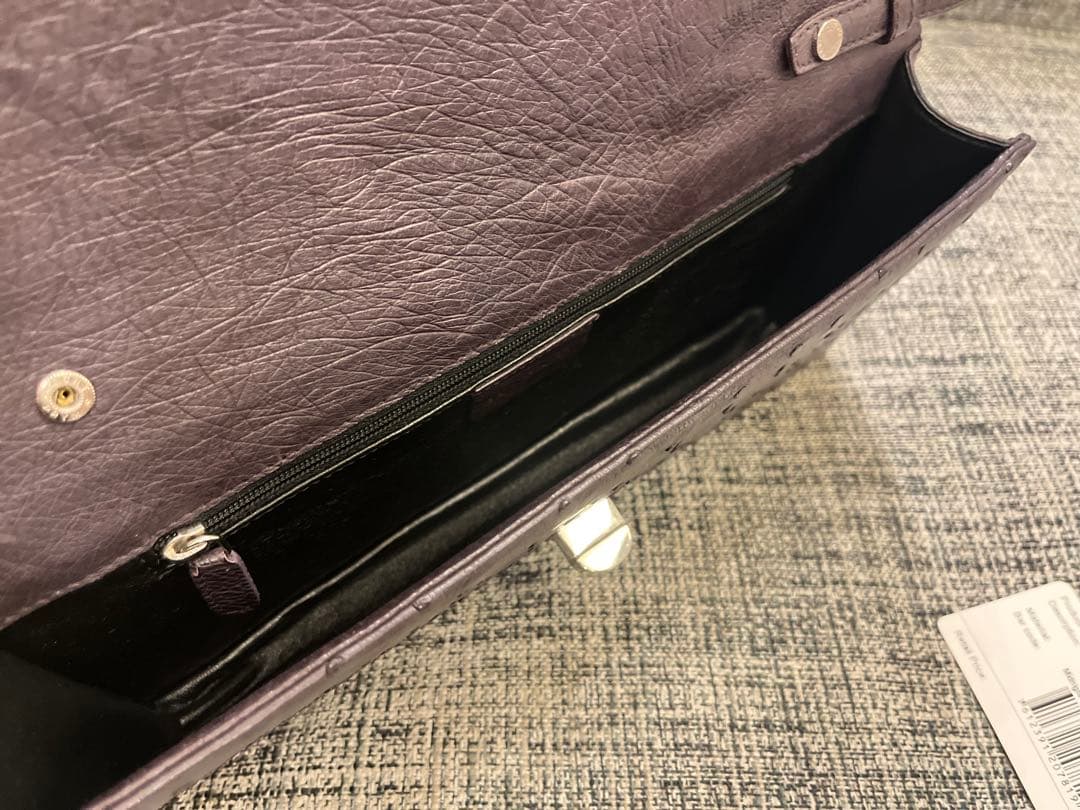 未使用希少 ブルガリ BVLGARI オーストリッチ クラッチバッグ ショルダー