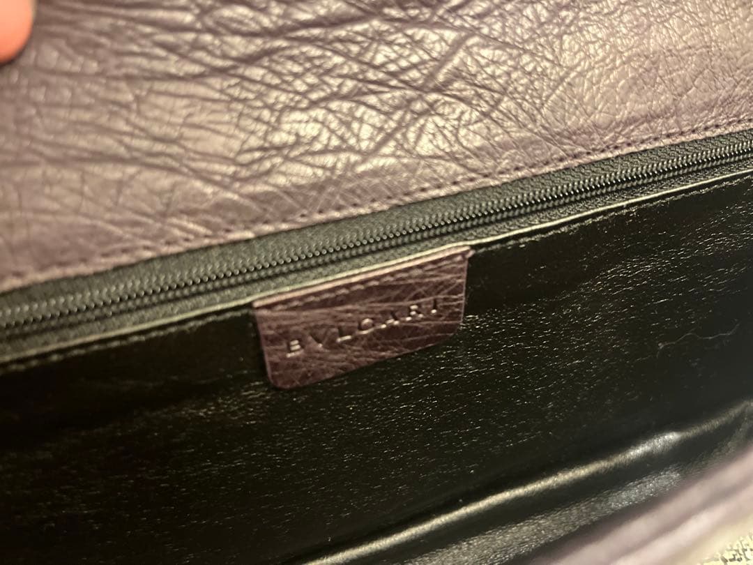 未使用希少 ブルガリ BVLGARI オーストリッチ クラッチバッグ ショルダー