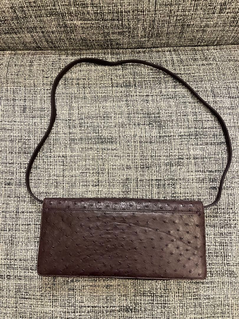 未使用希少 ブルガリ BVLGARI オーストリッチ クラッチバッグ ショルダー
