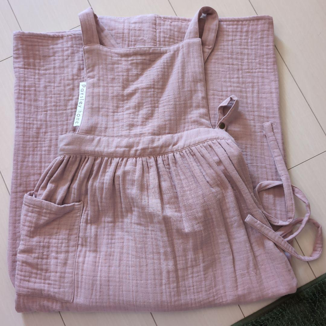 パセリ コットンガーゼエプロン 辻希美 エプロン ピンク